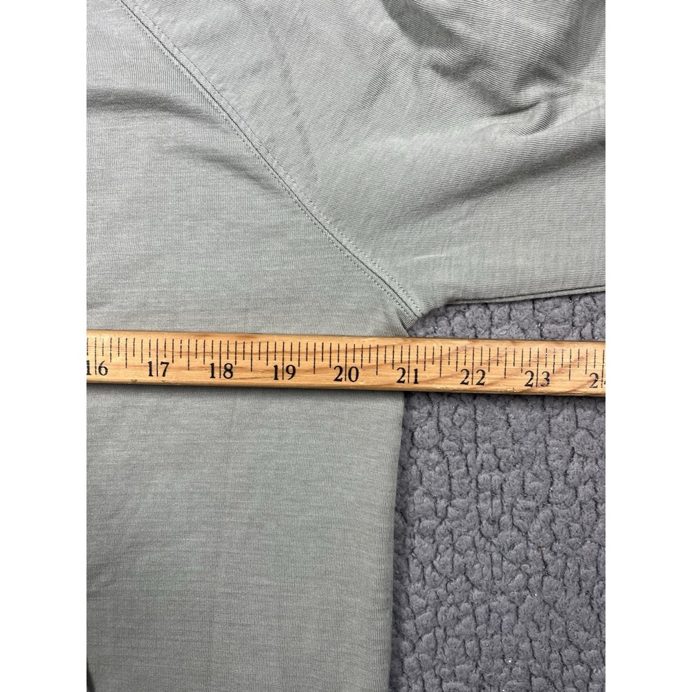 Athleta Womens Medium Green Full Zip Hoodie Cotton Blend Raglan Sleeve Jacket - Picture 10 of 10